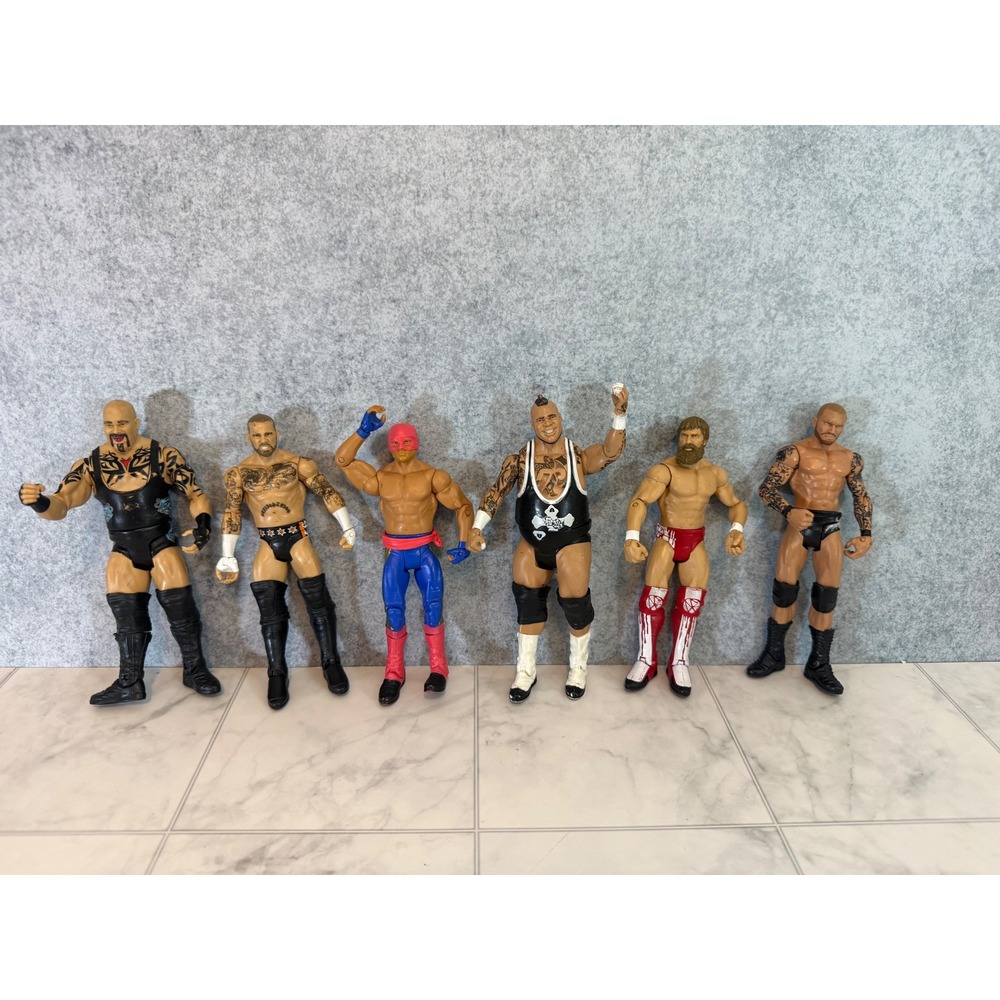 WWE Action Figure Lot Randy Orton Daniel Bryan CM Punk Tensai Brodus Clay Hunico